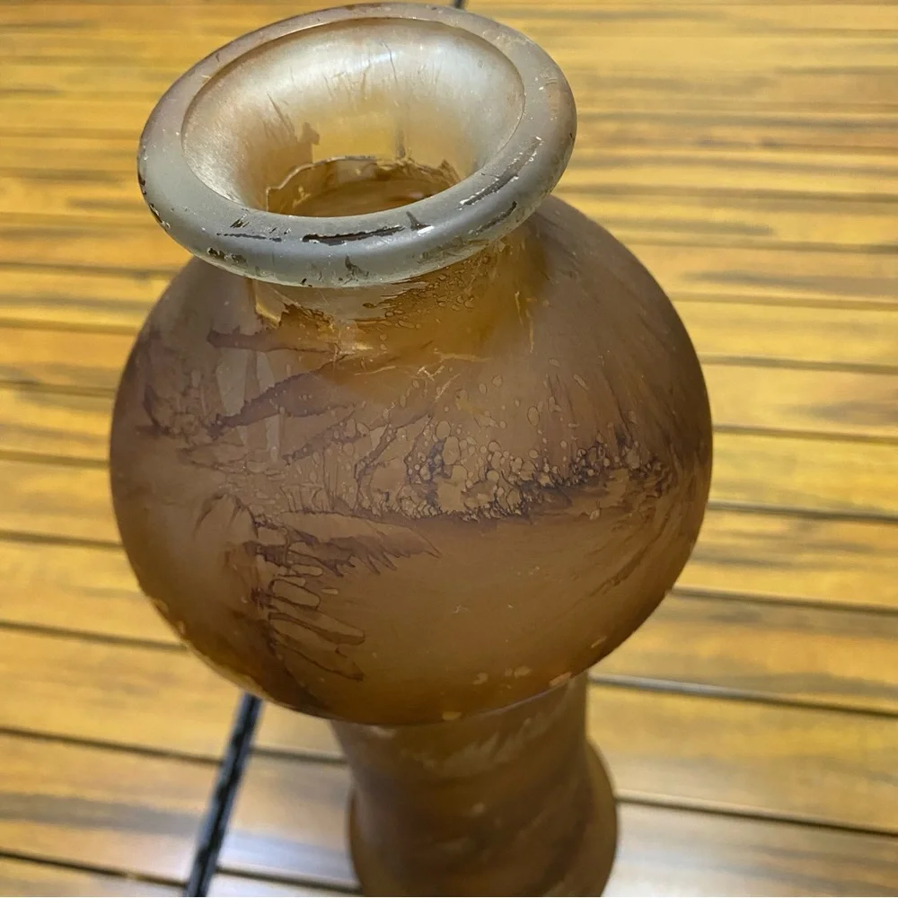 Vidrios San Miguel Glass Vase Gala Bottle Handmade in Spain Recycled Glassware